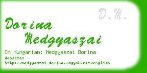 dorina medgyaszai business card